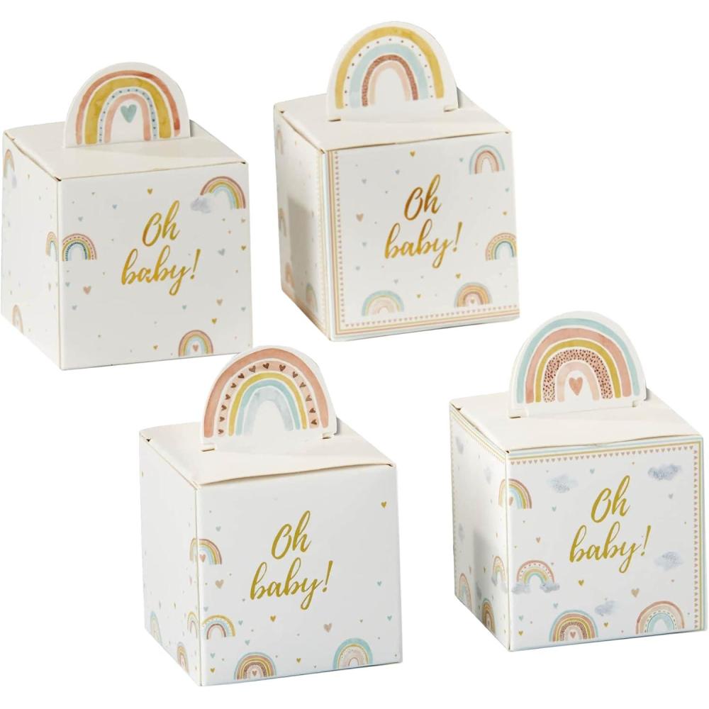 imageKate Aspen Set of 24 Woodland Baby Shower One Size Pink Favor BoxesBoho Rainbow