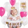 imageKate Aspen Gold Glitter 1st Birthday Decor Kit Baby Birthday Decorations Set Banner00233NA GoldPinkWhite
