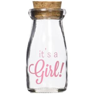 Kate Aspen Printed 3.8 oz. Vintage Milk Bottle Favor Jar – It’s a Girl! (Set of 12) Updated Graphics, It’s A Girl Pink 2 (27196NA-GIRL)(It’s a Girl/Pink)