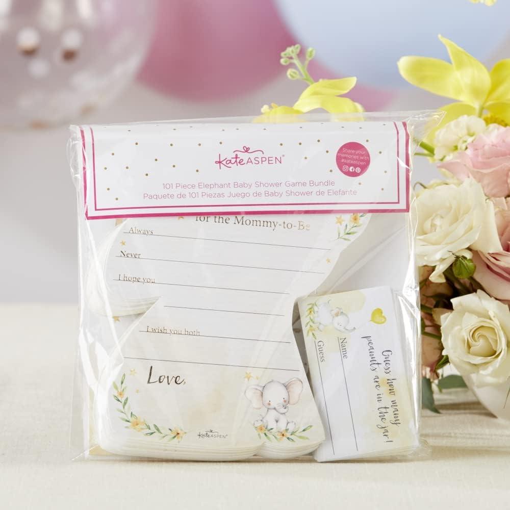 imageKate Aspen Elephant Baby Shower 7 in Premium Decorative Paper Plates 350 GSM weight Set of 16 Party SuppliesOne Size