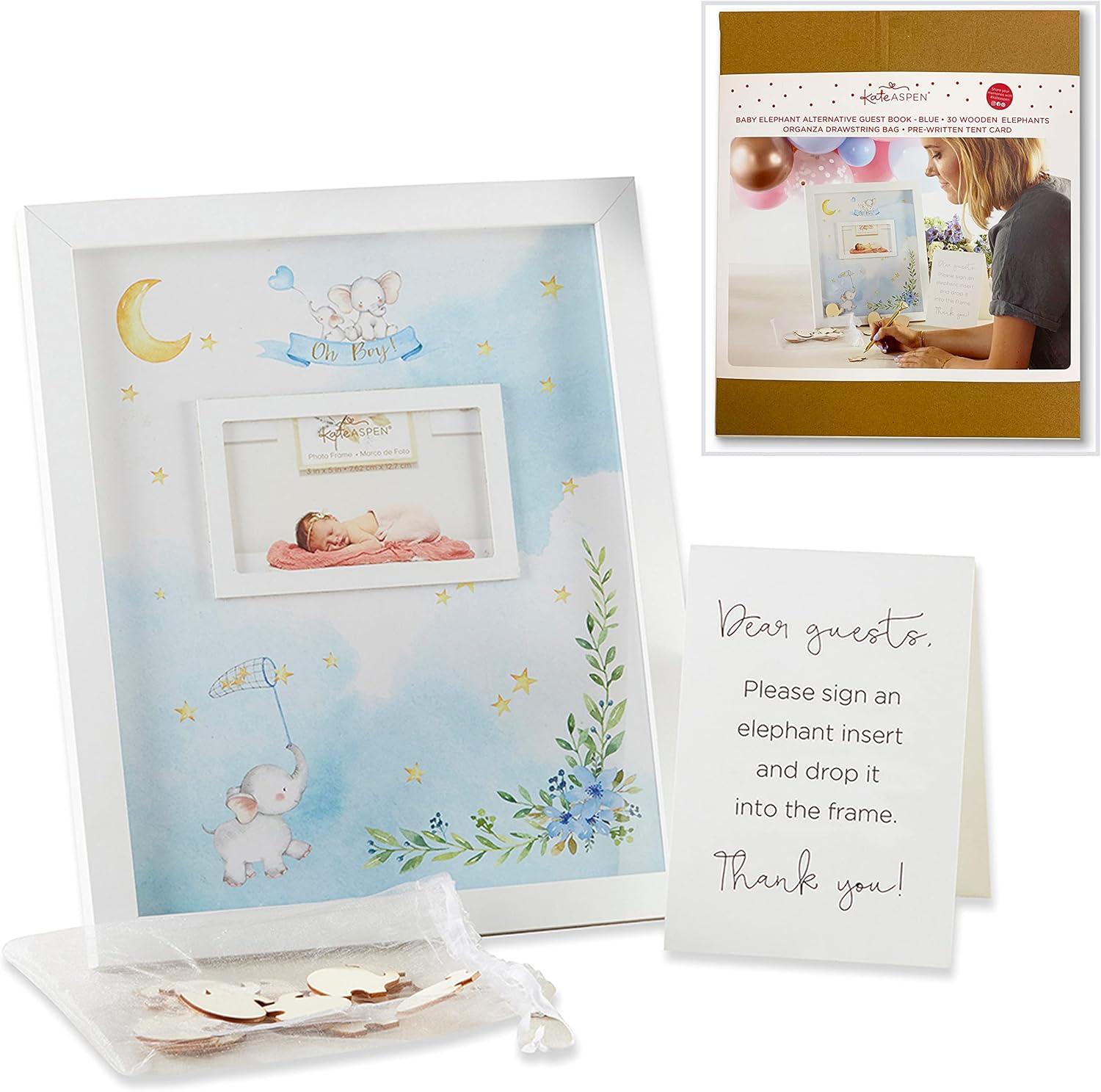 imageKate Aspen Elephant Baby Shower 7 in Premium Decorative Paper Plates 350 GSM weight Set of 16 Party SuppliesOne Size