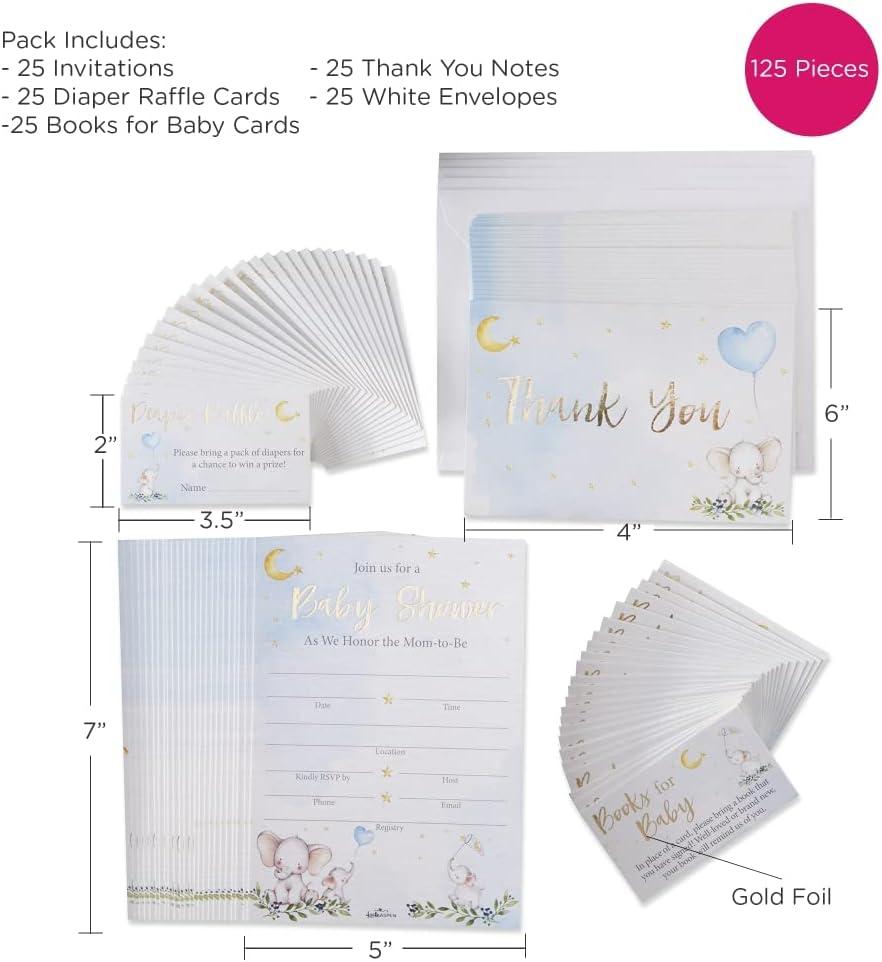 imageKate Aspen Elephant Baby Shower 7 in Premium Decorative Paper Plates 350 GSM weight Set of 16 Party SuppliesOne Size