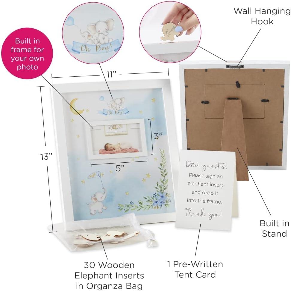 imageKate Aspen Elephant Baby Shower 7 in Premium Decorative Paper Plates 350 GSM weight Set of 16 Party SuppliesOne Size