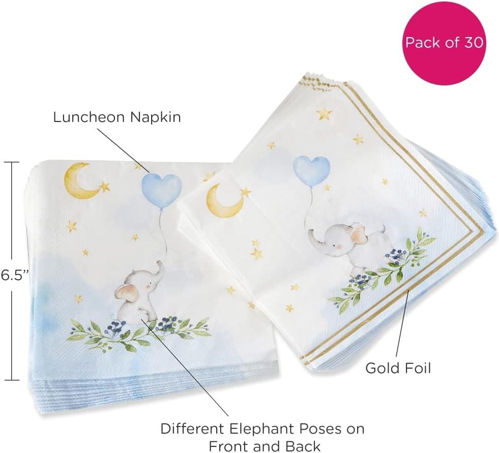 imageKate Aspen Elephant Baby Shower 7 in Premium Decorative Paper Plates 350 GSM weight Set of 16 Party SuppliesOne Size Pack of 2