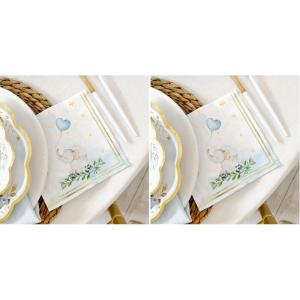 Kate Aspen Elephant Baby Shower 7 in. Premium Decorative Paper Plates (350 GSM weight -Set of 16) | Party Supplies(One Size (Pack of 2))