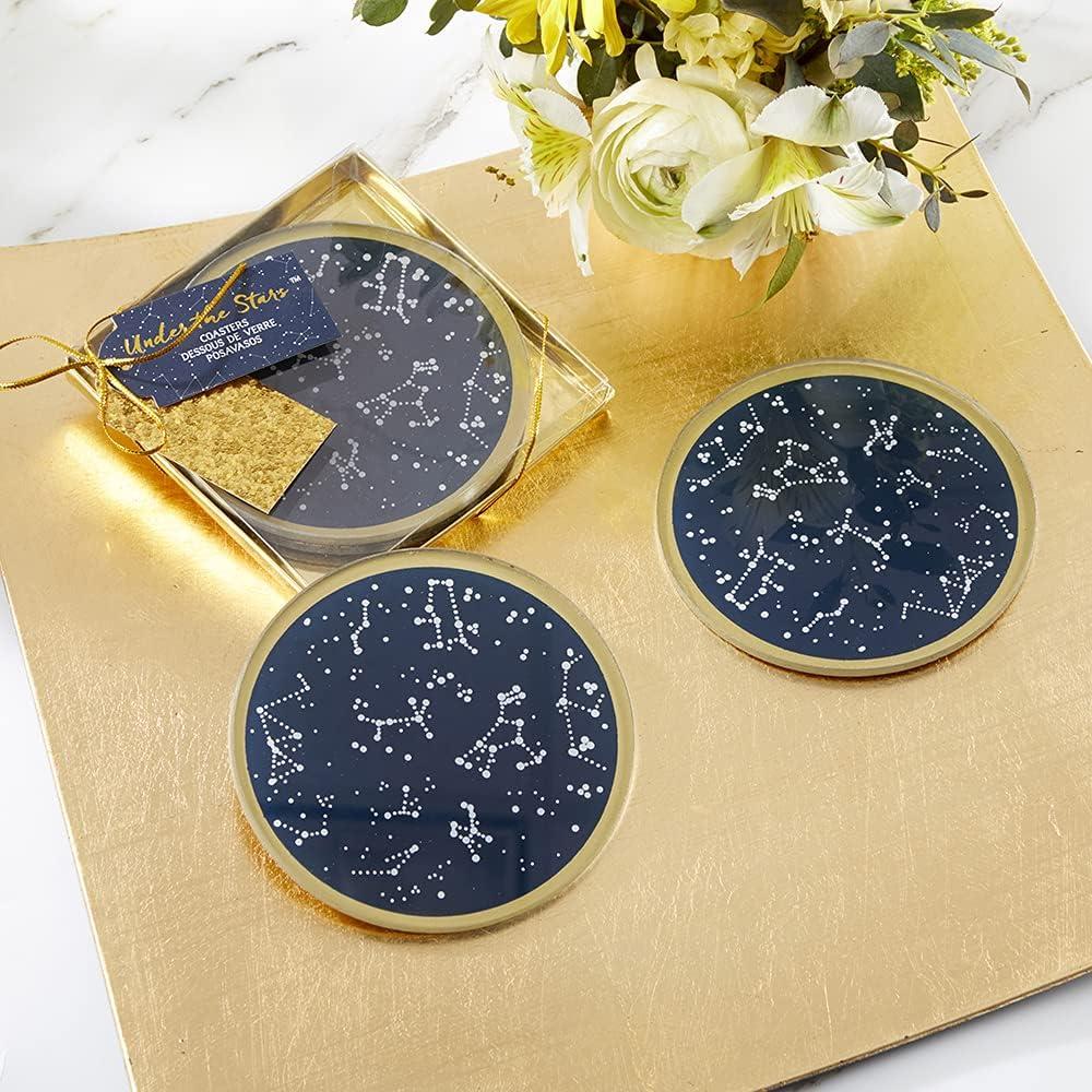 image:imageKate Aspen Under the Stars Coaster Set NavyGoldWhite