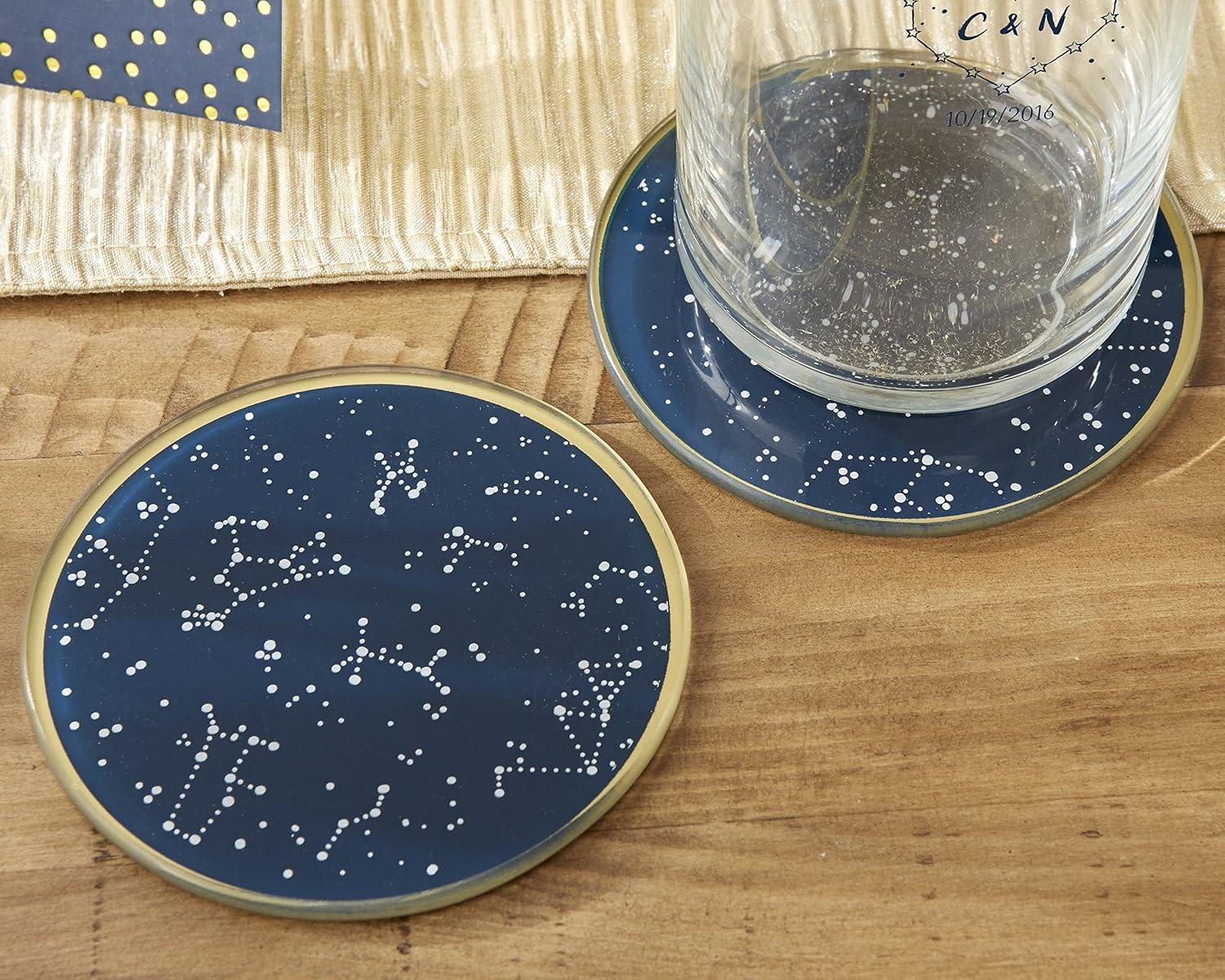 image:imageKate Aspen Under the Stars Coaster Set NavyGoldWhite