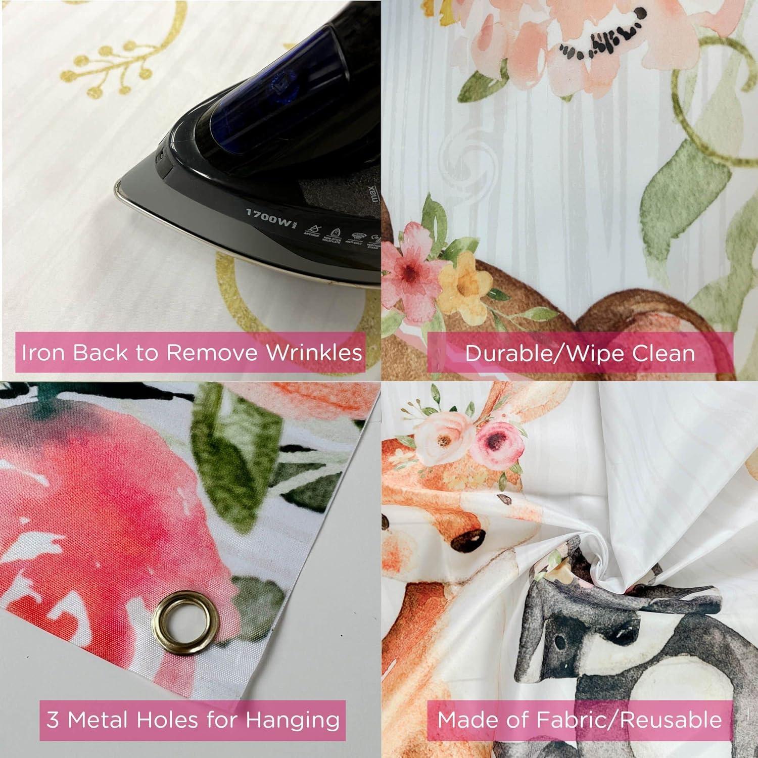 image:imageKate Aspen Woodland Baby Shower Decorations Photo Backdrop BannerPhoto PropPhoto Booth Nursery DecorPink Woodlands