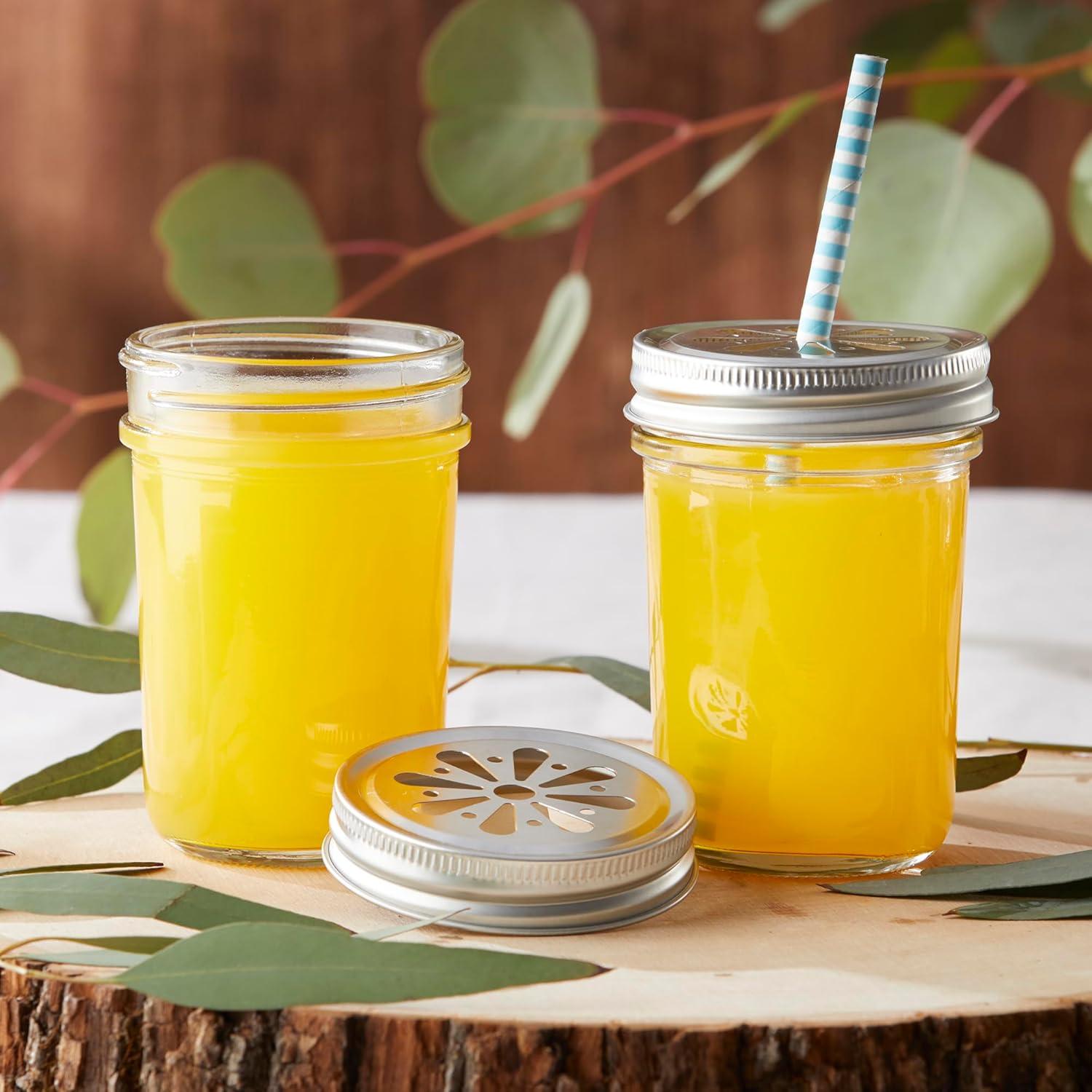 image:imageKate Aspen Large Glass Jars with Lids and Handles Mason Jars Mugs Drinking Glass and DIY Favor Decor Wide Mouth 12 oz 1Flower