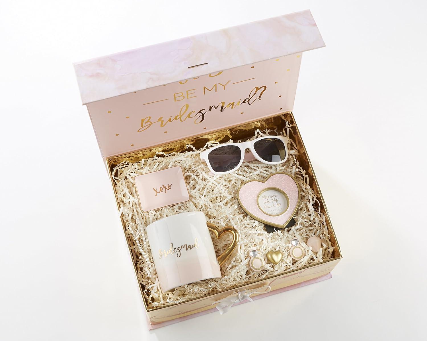 image:imageKate Aspen Pink and Gold Will You Be My Bridesmaid Kit Gift Set Pink White and GoldGold