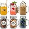 12 Oz Mason Jar w/ Handle and Lid